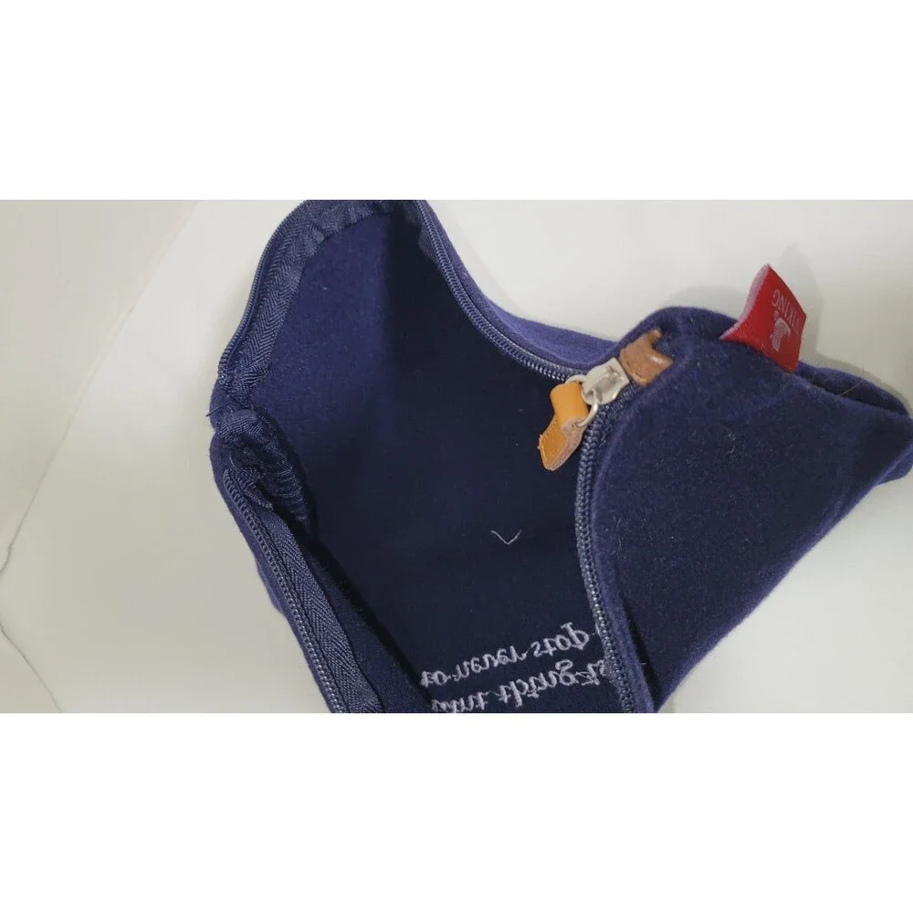 Viking Cruise Line Wool Zipper Pouch Gray Quote 11